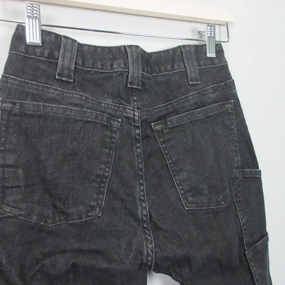 Dovetail Workwear The Maven Slim Jeans Black Size 0 Inseam 28 Stretch Knee Patch - Picture 7 of 12